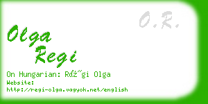 olga regi business card